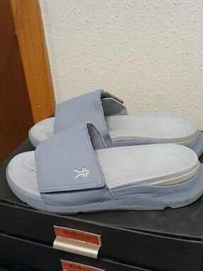 KURU Moment Recovery Slide Sandals Light Blue Women's Size 11 Medium